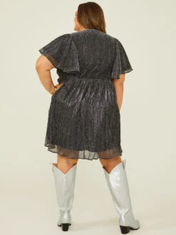 Amelia Shimmer Dress -Deals Trending US Clothes Store 001950 BD4417Y AS BLACK 03