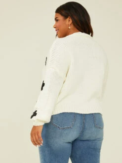 Crystal Daisy Cardigan -Deals Trending US Clothes Store 001950 BSW2414B AS IVORY 03