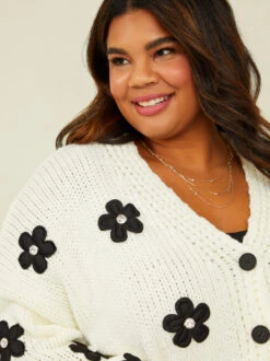 Crystal Daisy Cardigan -Deals Trending US Clothes Store 001950 BSW2414B AS IVORY 04