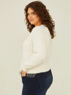 Jada Rhinestone Fringe Sweater -Deals Trending US Clothes Store 001950 BSW2647 AS IVORY 02