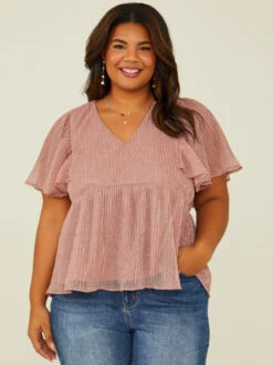Amelia Shimmer Top