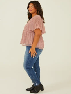 Amelia Shimmer Top -Deals Trending US Clothes Store 001950 BT2977B AS PINK GOLD 02