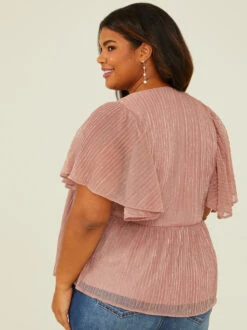 Amelia Shimmer Top -Deals Trending US Clothes Store 001950 BT2977B AS PINK GOLD 03