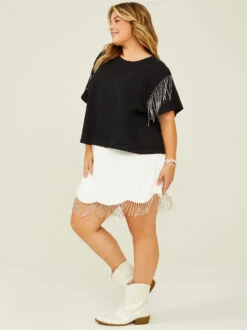 Lennox Fringe Top -Deals Trending US Clothes Store 001950 BT5381 AS BLACK 03