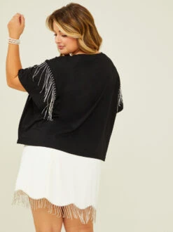 Lennox Fringe Top -Deals Trending US Clothes Store 001950 BT5381 AS BLACK 04