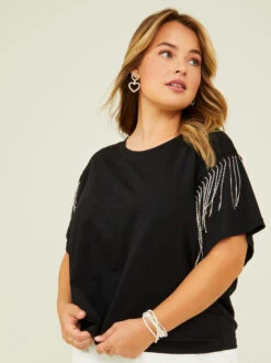 Lennox Fringe Top -Deals Trending US Clothes Store 001950 BT5381 AS BLACK 05