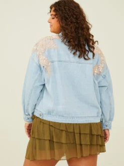 Shimmer Applique Denim Jacket -Deals Trending US Clothes Store 001950 PSJ1264 AS LIGHT DENIM 03