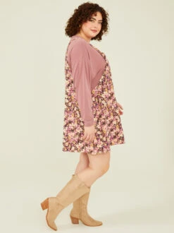 Leighton Floral Skirtall -Deals Trending US Clothes Store 001950 PSP4499D AS PINK FLORAL 02