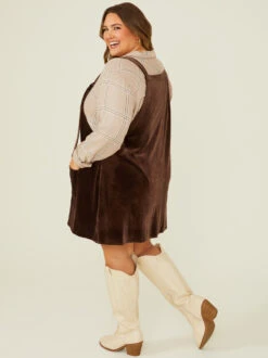 Leighton Velvet Skirtall -Deals Trending US Clothes Store 001950 PSP4499F AS BROWN 03