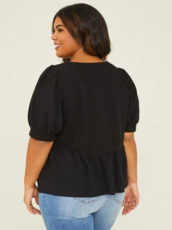 Sable Babydoll Top -Deals Trending US Clothes Store 001950 PST7494D AS BLACK STRIPE 04