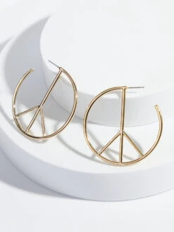 Peace Hoop Earrings