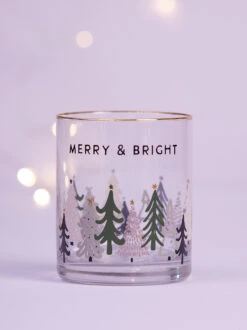 Merry & Bright Glass Cup