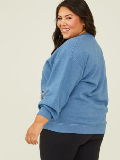 Brooklyn Varsity Oversized Sweatshirt -Deals Trending US Clothes Store 002035 AH4900TK INDIGO 03