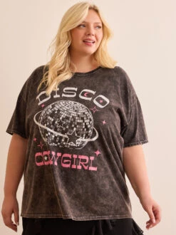 Disco Cowgirl Oversized Tee