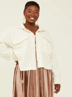 Dylan Sherpa Shacket -Deals Trending US Clothes Store 003017 ACT11040AR IVORY 01