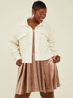 Dylan Sherpa Shacket -Deals Trending US Clothes Store 003017 ACT11040AR IVORY 04