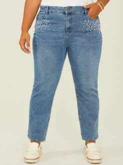 Pearl Girlfriend Jeans -Deals Trending US Clothes Store 003032 PC391 D9GF VINTAGE WASH 02