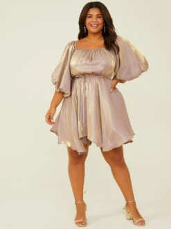 Shimmer Soleil Dress -Deals Trending US Clothes Store 003033 MDR1250P AS GOLD 00