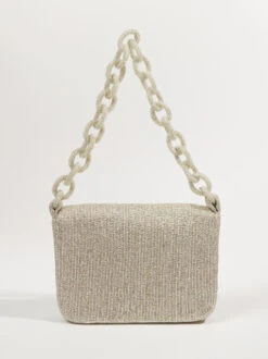 Beaded Chain Bag -Deals Trending US Clothes Store 003036 TBA 8010 ARU SILVER 02