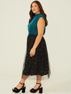 Juni Mock Neck Bodysuit -Deals Trending US Clothes Store 003038 BT21034AS P HUNTER GREEN 02