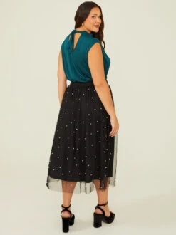 Juni Mock Neck Bodysuit -Deals Trending US Clothes Store 003038 BT21034AS P HUNTER GREEN 03