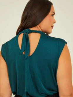 Juni Mock Neck Bodysuit -Deals Trending US Clothes Store 003038 BT21034AS P HUNTER GREEN 04