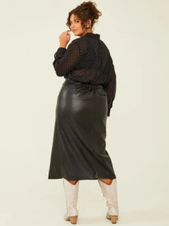 Abby Sparkle Buttondown Top -Deals Trending US Clothes Store 003038 IBT29338AS P BLACK 03