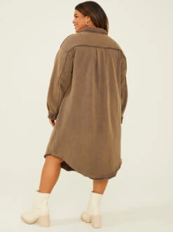 Aster Sherpa Maxi Shacket -Deals Trending US Clothes Store 003038 IBT29965AS P MOCHA 03