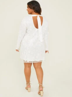 Zoe Sequin Dress -Deals Trending US Clothes Store 003038 ILD2849AS P WHITE 01