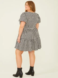 Cora Tweed Dress -Deals Trending US Clothes Store 003038 ILD3056AS P BLACK WHITE 03