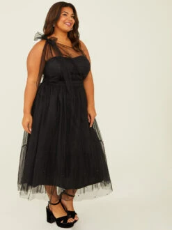 Vivienne Tulle Maxi Dress -Deals Trending US Clothes Store 003041 PLD46506 018 BLACK 03