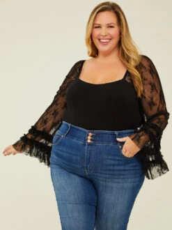 Lotus Lace Corset Bodysuit