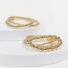 Gold Beaded Bracelet Set