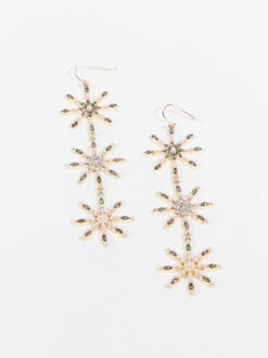 Pearl Snowflake Earrings