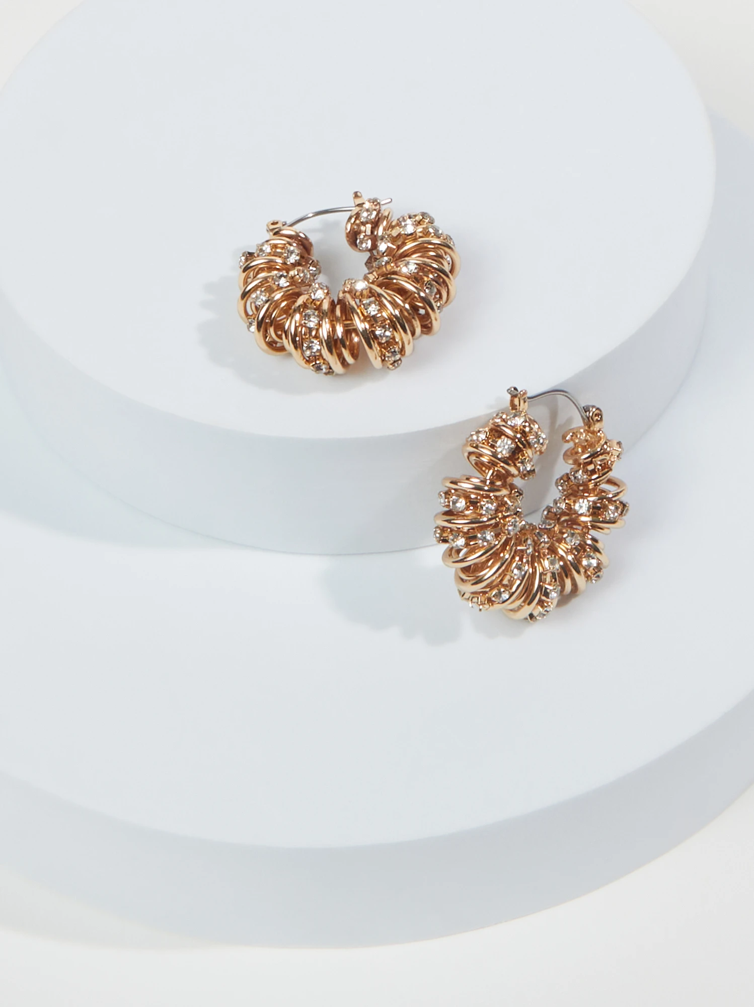 Bellezza Rhinestone Hoop Earrings 1 Bellezza Rhinestone Hoop Earrings