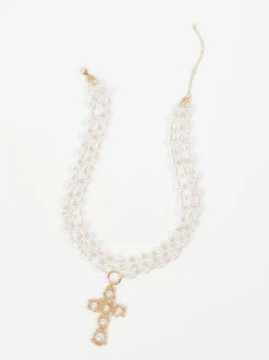 Pearl Cross Necklace