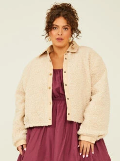 Reversible Sherpa Jacket -Deals Trending US Clothes Store 004015 AE3806AR TAUPE 02