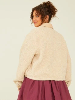 Reversible Sherpa Jacket -Deals Trending US Clothes Store 004015 AE3806AR TAUPE 04