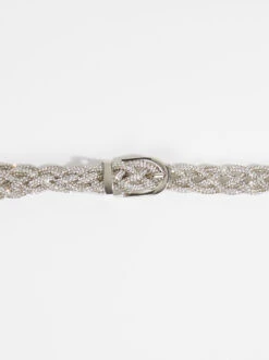 Rhinestone Braided Belt 3 Rhinestone Braided Belt -Deals Trending US Clothes Store 004029 ST15731ARU SILVER CRYSTAL 02