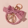 Velvet Monogram Keychain - A
