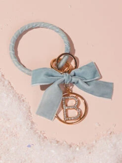 Velvet Monogram Keychain - B