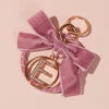Velvet Monogram Keychain - E