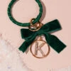 Velvet Monogram Keychain - K