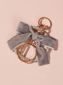 Velvet Monogram Keychain - L