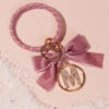 Velvet Monogram Keychain - M