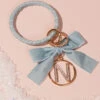 Velvet Monogram Keychain - N