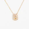 Crystal Bubble Monogram Necklace - B