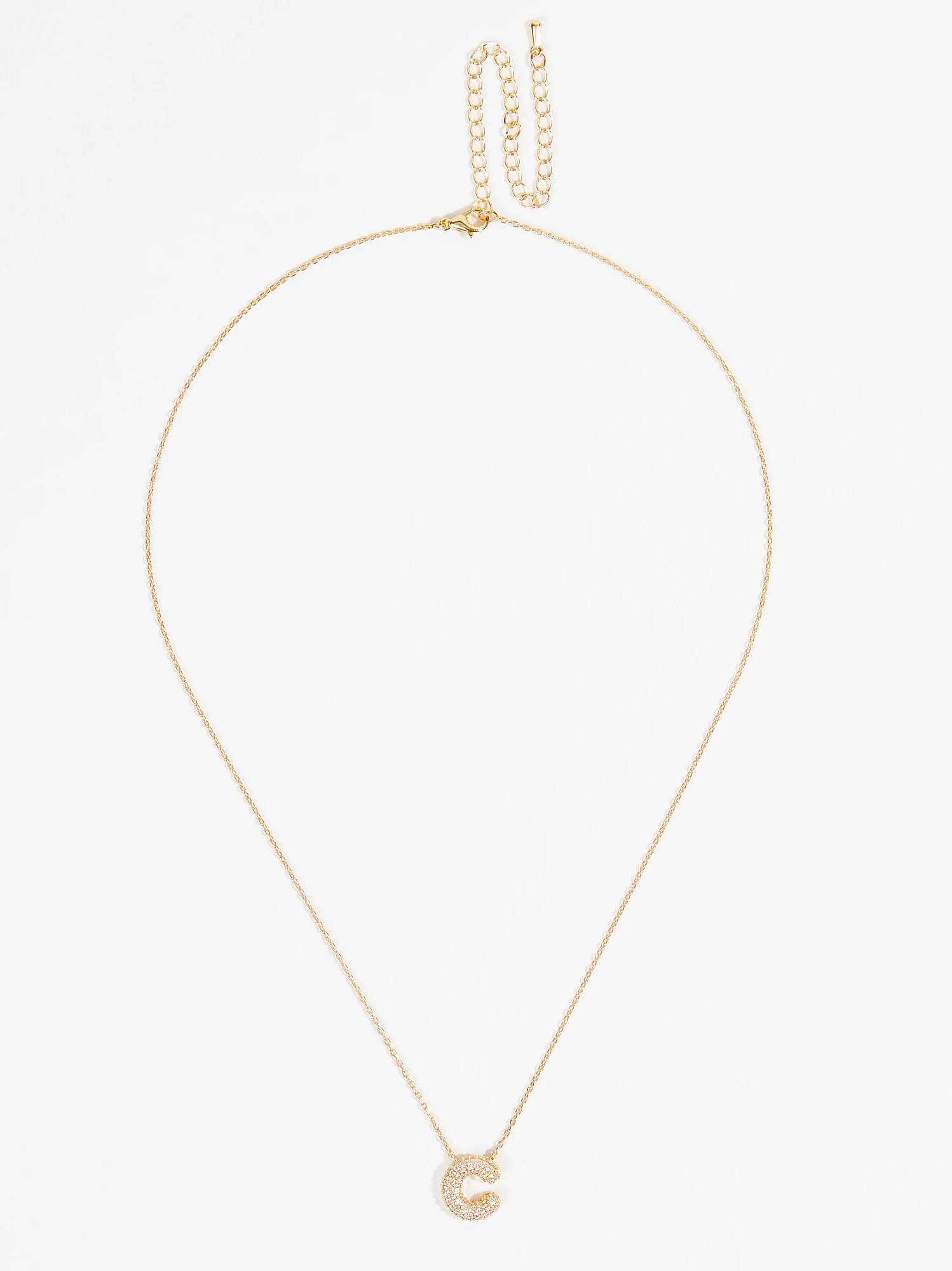 Crystal Bubble Monogram Necklace - C 2 Crystal Bubble Monogram Necklace - C - Image 2