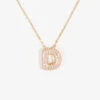 Crystal Bubble Monogram Necklace - D