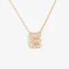 Crystal Bubble Monogram Necklace - E